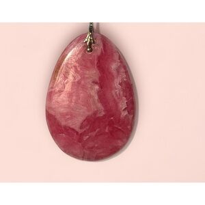 Pendant‎ stone - red rhodochrosite, gold filled bail, natural raspberry color
